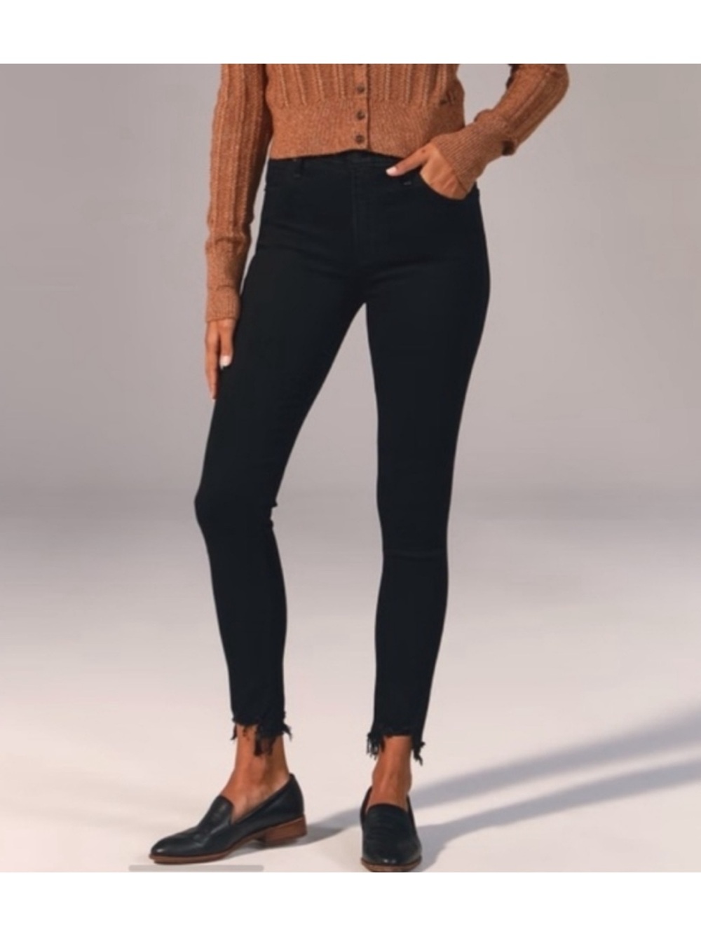Abercrombie & Fitch Curve Love Super Skinny Ankle High Rise Jean